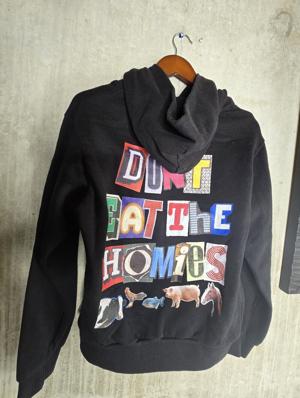 Don't Eat The Homies Black Hoodie Size S